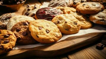 ai généré beurre cuit biscuits nourriture photo