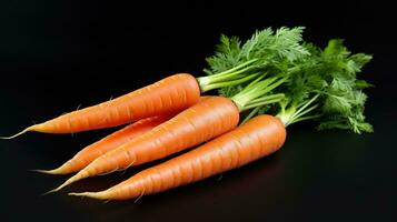 ai généré carottes sur blanc Contexte. légume, santé, en bonne santé, nourriture, végétarien photo