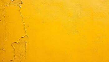 ai généré Jaune peindre sur une mur avec une Jaune Contexte photo