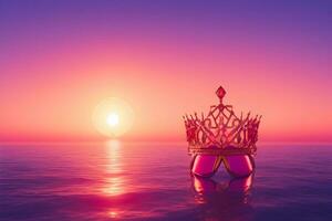 ai généré Royal le coucher du soleil rêverie magnifique photo