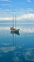 ai généré minimaliste photo une navire sur mer