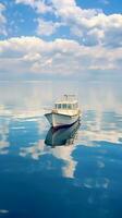 ai généré minimaliste photo une navire sur mer