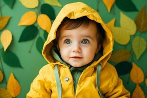 ai généré feuillu élégant le tout-petit Facile inspiré de la nature garde-robe photo