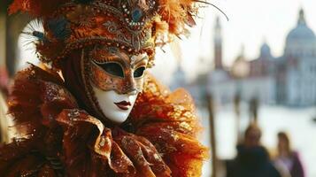 ai généré Venise carnaval glamour conception photo