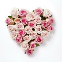 ai généré cœur de des roses pour la Saint-Valentin journée et de la mère journée photo