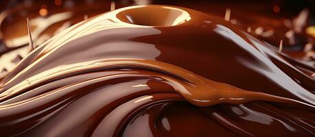 délicieux Chocolat sauce Contexte photo