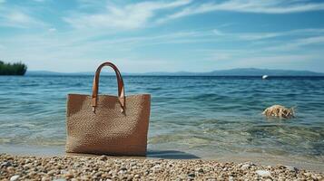 une Stock photo de une Vide été sac maquette