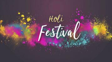 ai généré Holi une Festival de couleurs et printemps photo