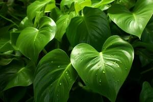 ai généré dynamique beauté captivant image de vert feuilles gracieusement suspendu dans le air ai généré photo