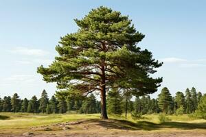 ai généré pin des arbres grandir gros et luxuriant professionnel la photographie photo