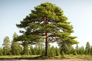 ai généré pin des arbres grandir gros et luxuriant professionnel la photographie photo