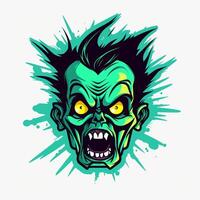 ai généré une vibrant logo de une zombi. génératif ai photo