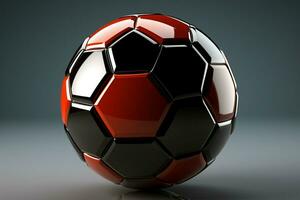 ai généré football Balle présenté contre une lumière Contexte capturer le esprit de le sport ai généré photo