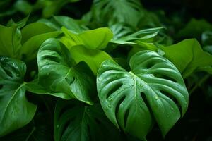 ai généré éthéré feuillage le enchanteur vue de vert feuilles pris dans milieu vol ai généré photo