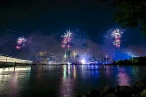 juillet 4e chez Macy feux d'artifice dans Nouveau york photo