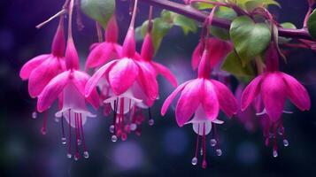 ai généré fuchsia doux Contexte photo