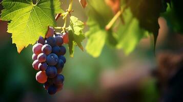 ai généré grain de raisin vigne doux Contexte photo