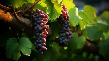 ai généré grain de raisin vigne difficile Contexte photo