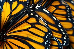 ai généré proche en haut de commun tigre papillon danaus plexippe, ai généré photo