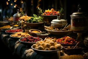 ai généré vacances marché nourriture - génératif ai photo