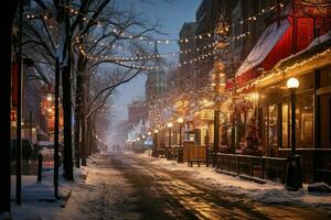 ai généré Urbain hiver scènes - génératif ai photo