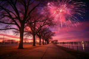 ai généré feux d'artifice - génératif ai photo