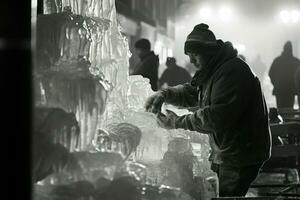 ai généré la glace sculptures - génératif ai photo