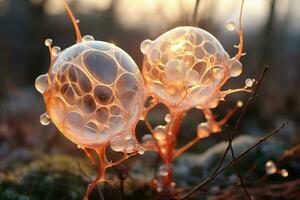 ai généré congelé bulles - génératif ai photo