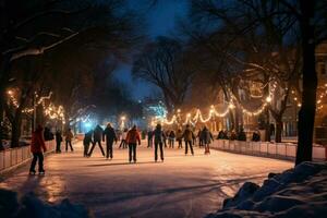 ai généré la glace patinage patinoires - génératif ai photo