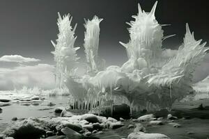 ai généré la glace sculptures - génératif ai photo