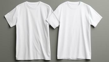 ai généré blanc t chemise avec nettoyer conception, parfait pour achats généré par ai photo