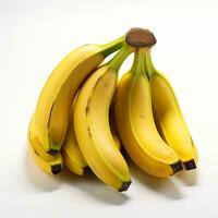 ai généré frais, mûr, Jaune banane en bonne santé, biologique fruit généré par ai photo