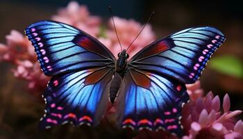 ai généré le vibrant papillon beauté dans la nature hypnotise généré par ai photo