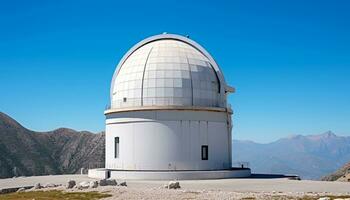 ai généré astronomie télescope explore le laiteux façon dans espace généré par ai photo