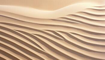 ai généré lisse le sable dunes créer une magnifique rayé paysage généré par ai photo