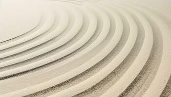 ai généré le sable dunes ondulation dans une rayé vague modèle généré par ai photo