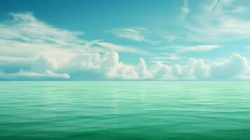 ai généré mer vert doux Contexte photo