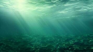 ai généré mer vert doux Contexte photo