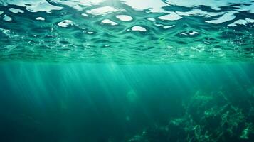 ai généré mer vert Contexte photo