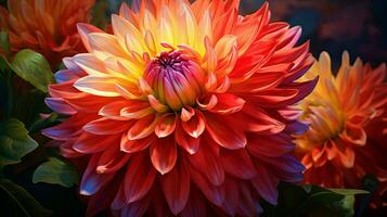 vibrant dahlia fleur une symbole de beauté dans la nature photo