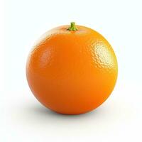 ai généré Orange sur blanc Contexte. frais, en bonne santé, en bonne santé vie, fruit photo