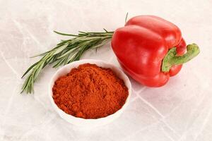 rouge paprika poudre arôme assaisonnement photo