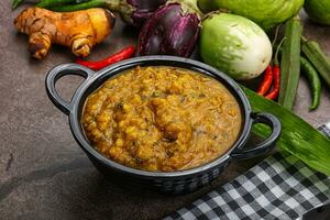 Indien cuisine dal tadka soupe photo