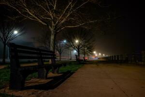 brumeux baie à nuit photo