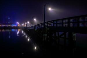 brumeux baie à nuit photo