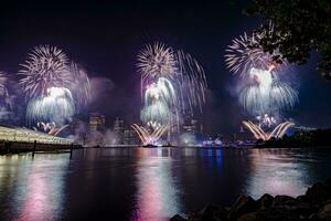 juillet 4e chez Macy feux d'artifice dans Nouveau york photo