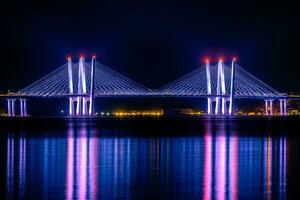 Nouveau tappan zee pont à nuit photo