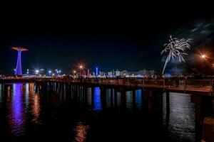 coney île à nuit photo