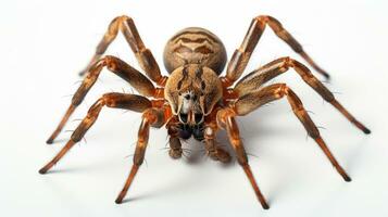 ai généré photo de tisserand d'orbes araignée isolé sur blanc Contexte. génératif ai