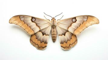 ai généré photo de sauter haricot papillon de nuit isolé sur blanc Contexte. génératif ai